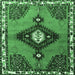 Square Persian Emerald Green Traditional Rug, tr2843emgrn