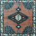 Square Persian Light Blue Traditional Rug, tr2843lblu