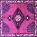 Square Persian Purple Traditional Rug, tr2843pur