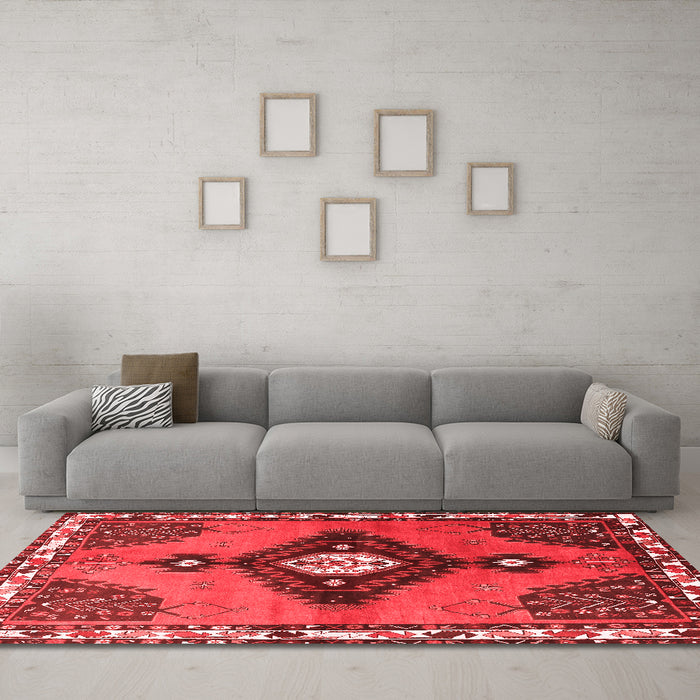 Traditional Red Washable Rugs