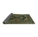 Sideview of Persian Turquoise Traditional Rug, tr2844turq