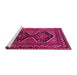 Sideview of Machine Washable Persian Pink Traditional Rug, wshtr2844pnk