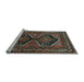 Sideview of Machine Washable Persian Light Blue Traditional Rug, wshtr2844lblu