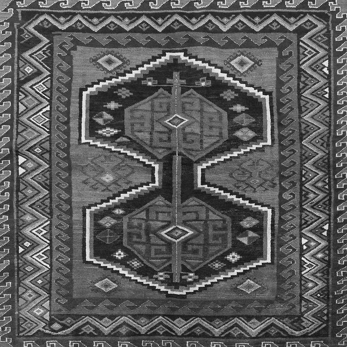 Round Machine Washable Persian Gray Traditional Rug, wshtr2844gry