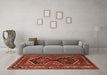 Machine Washable Persian Brown Traditional Rug in a Living Room,, wshtr2844brn