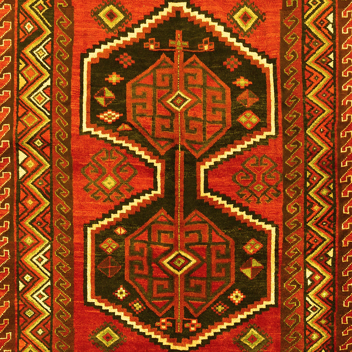 Machine Washable Persian Yellow Traditional Rug, wshtr2844yw
