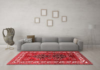 Machine Washable Persian Red Traditional Rug, wshtr2845red