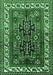 Machine Washable Persian Emerald Green Traditional Area Rugs, wshtr2845emgrn