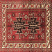Square Persian Brown Traditional Rug, tr2845brn