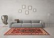 Machine Washable Persian Brown Traditional Rug in a Living Room,, wshtr2845brn