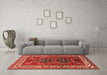 Machine Washable Persian Orange Traditional Area Rugs in a Living Room, wshtr2845org