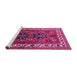 Sideview of Machine Washable Persian Pink Traditional Rug, wshtr2845pnk