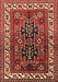 Machine Washable Persian Brown Traditional Rug, wshtr2845brn