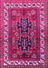 Machine Washable Persian Pink Traditional Rug, wshtr2845pnk