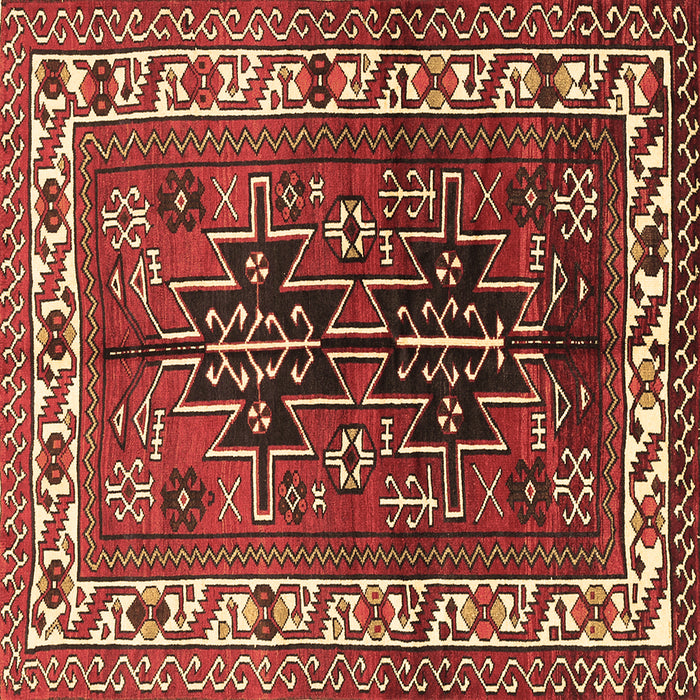 Square Machine Washable Persian Brown Traditional Rug, wshtr2845brn