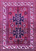 Machine Washable Persian Purple Traditional Area Rugs, wshtr2845pur