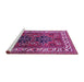 Sideview of Machine Washable Persian Purple Traditional Area Rugs, wshtr2845pur