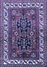 Machine Washable Persian Blue Traditional Rug, wshtr2845blu