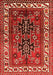 Serging Thickness of Machine Washable Persian Orange Traditional Area Rugs, wshtr2845org