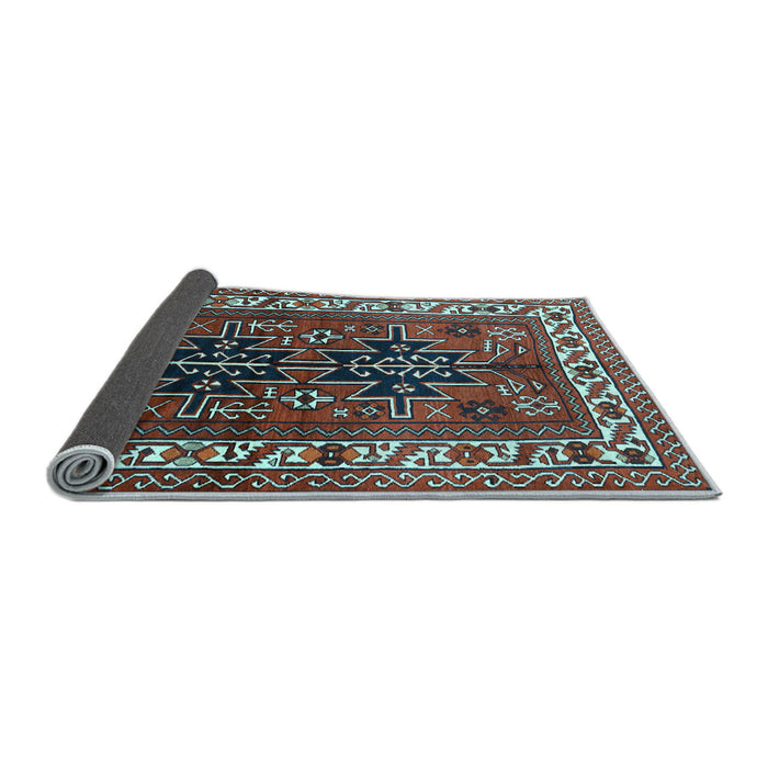 Sideview of Persian Light Blue Traditional Rug, tr2845lblu