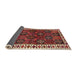 Sideview of Traditional Orange Salmon Pink Persian Rug, tr2846