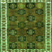 Round Machine Washable Persian Green Traditional Area Rugs, wshtr2846grn