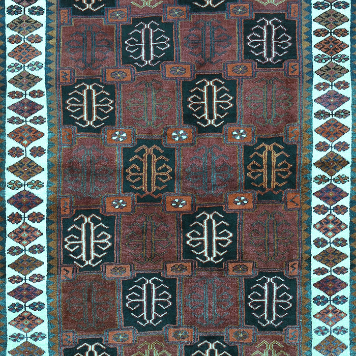 Machine Washable Persian Light Blue Traditional Rug, wshtr2846lblu