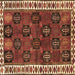 Square Persian Brown Traditional Rug, tr2846brn