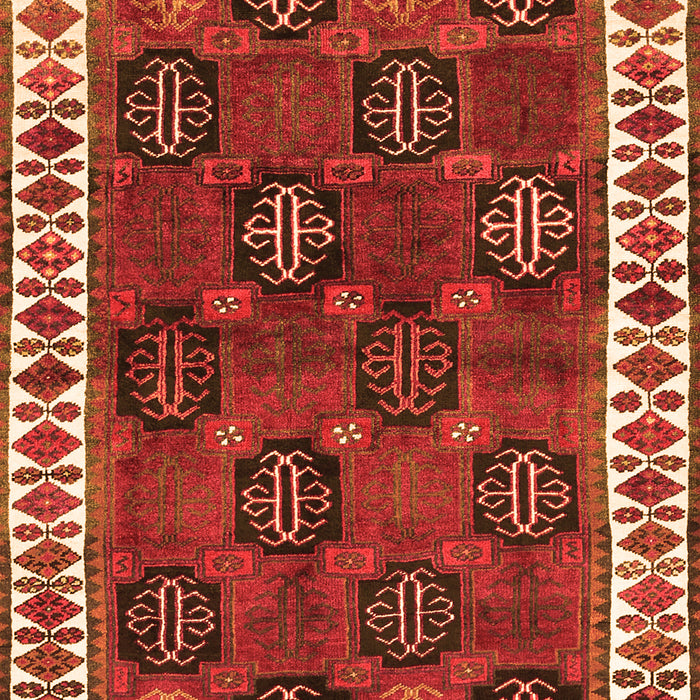 Serging Thickness of Machine Washable Persian Orange Traditional Area Rugs, wshtr2846org
