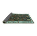 Sideview of Persian Turquoise Traditional Rug, tr2846turq