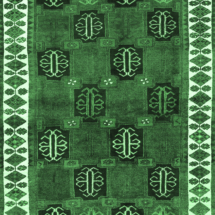 Machine Washable Persian Emerald Green Traditional Area Rugs, wshtr2846emgrn