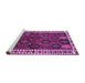 Sideview of Machine Washable Persian Purple Traditional Area Rugs, wshtr2846pur