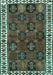 Machine Washable Persian Turquoise Traditional Area Rugs, wshtr2846turq