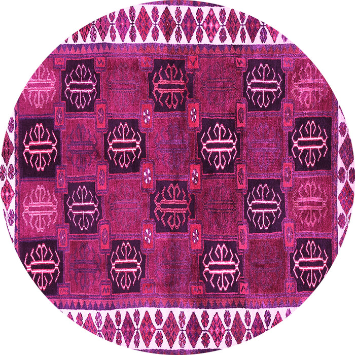 Round Persian Pink Traditional Rug, tr2846pnk