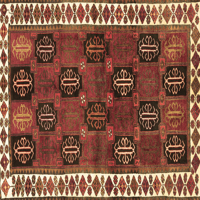 Square Machine Washable Persian Brown Traditional Rug, wshtr2846brn