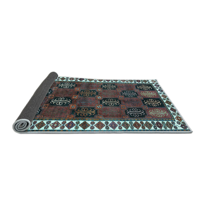 Sideview of Persian Light Blue Traditional Rug, tr2846lblu