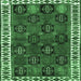 Square Machine Washable Persian Emerald Green Traditional Area Rugs, wshtr2846emgrn