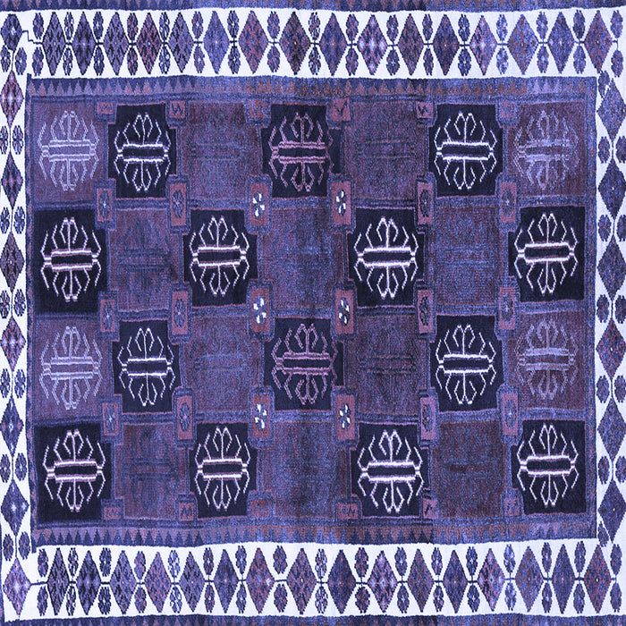 Square Persian Blue Traditional Rug, tr2846blu
