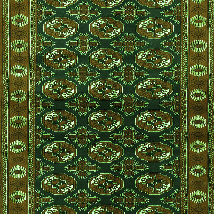 Serging Thickness of Machine Washable Persian Green Traditional Area Rugs, wshtr2847grn