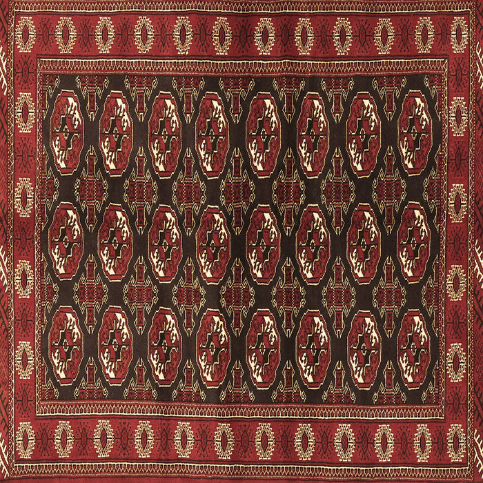 Square Persian Brown Traditional Rug, tr2847brn