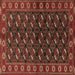 Square Persian Brown Traditional Rug, tr2847brn