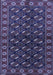 Machine Washable Persian Blue Traditional Rug, wshtr2847blu