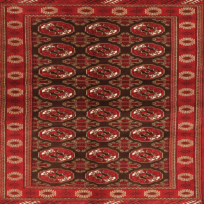Serging Thickness of Persian Orange Traditional Rug, tr2847org