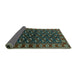 Sideview of Persian Turquoise Traditional Rug, tr2847turq