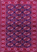 Machine Washable Persian Pink Traditional Rug, wshtr2847pnk