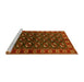 Sideview of Machine Washable Persian Yellow Traditional Rug, wshtr2847yw