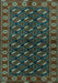 Machine Washable Persian Turquoise Traditional Area Rugs, wshtr2847turq