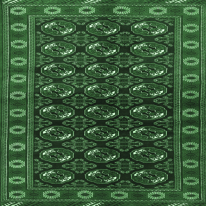 Square Persian Emerald Green Traditional Rug, tr2847emgrn