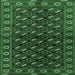 Square Persian Emerald Green Traditional Rug, tr2847emgrn