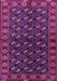 Machine Washable Persian Purple Traditional Area Rugs, wshtr2847pur